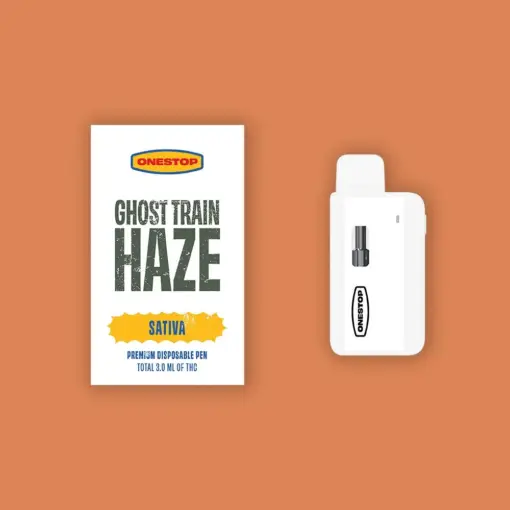 One Stop 3ml Disposable Vape Pens - Ghost Train Haze (Sativa)