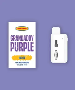 One Stop 3ml Disposable Vape Pens - Granddaddy Purple (Indica)