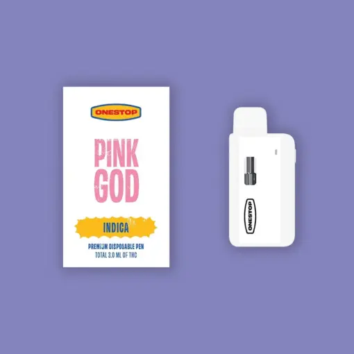 One Stop 3ml Disposable Vape Pens - Pink God (Indica)